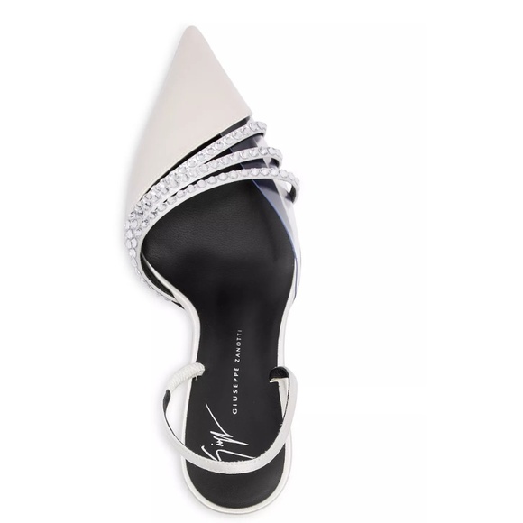 Giuseppe Zanotti Women's Embellished Slingback High Heel Sandals, Ivory, 9.5 - Picture 4 of 5